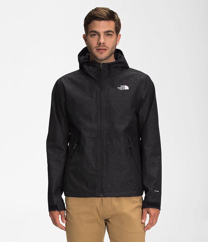 The North Face Mens Rain Jacket Printed Novelty Millerton 403ASKUHZ - Black